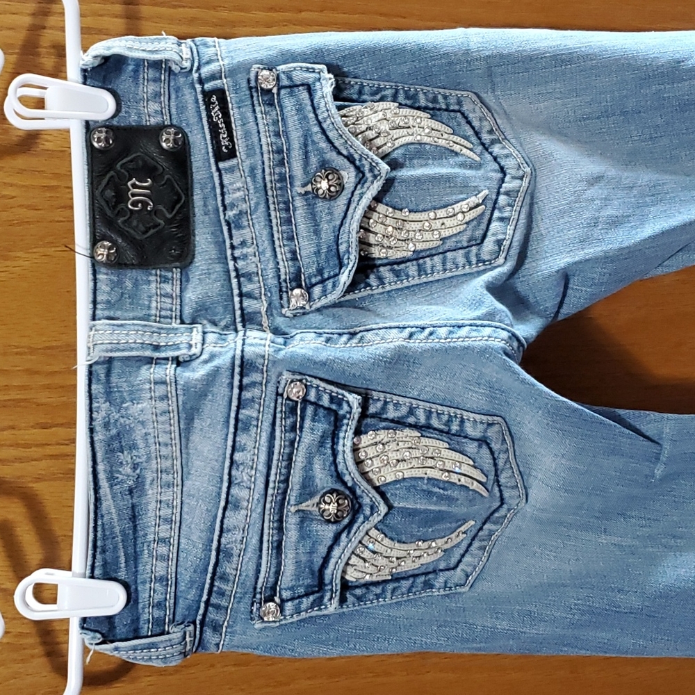 Miss Me Angel Wing Jeans 26 Boot Cut